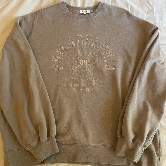 Garage Light Brown Crewneck Sweater - Picture 1 of 2
